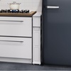 image:imageLavish Home 3 Tier Slim Utility Rolling Storage Cart Black 25W x 57DWhite