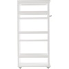 image:imageLavish Home 3 Tier Slim Utility Rolling Storage Cart Black 25W x 57DWhite