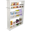 image:imageLavish Home 3 Tier Slim Utility Rolling Storage Cart Black 25W x 57DWhite
