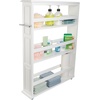 image:imageLavish Home 3 Tier Slim Utility Rolling Storage Cart Black 25W x 57DWhite