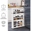 image:imageLavish Home 3 Tier Slim Utility Rolling Storage Cart Black 25W x 57DWhite