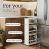 image:imageLavish Home 3 Tier Slim Utility Rolling Storage Cart Black 25W x 57DWhite