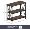 image:imageLavish Home 3Tier Industrial Bookshelf Brown Woodgrain 355x15x3125Set of 2