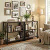 image:imageLavish Home 3Tier Industrial Bookshelf Brown Woodgrain 355x15x3125Set of 2