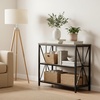 image:imageLavish Home 3Tier Industrial Bookshelf Brown Woodgrain 355x15x3125Single