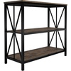 image:imageLavish Home 3Tier Industrial Bookshelf Brown Woodgrain 355x15x3125Single