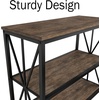 image:imageLavish Home 3Tier Industrial Bookshelf Brown Woodgrain 355x15x3125Single