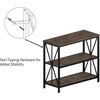 image:imageLavish Home 3Tier Industrial Bookshelf Brown Woodgrain 355x15x3125Single