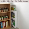 image:imageLavish Home 4Tier Storage Organizer Rack 215x5x40 White Spice Rack3Tier