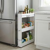 image:imageLavish Home 4Tier Storage Organizer Rack 215x5x40 White Spice Rack3Tier