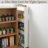 image:imageLavish Home 4Tier Storage Organizer Rack 215x5x40 White Spice Rack4Tier