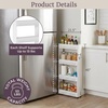 image:imageLavish Home 4Tier Storage Organizer Rack 215x5x40 White Spice Rack4Tier