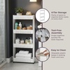 image:imageLavish Home 4Tier Storage Organizer Rack 215x5x40 White Spice Rack4Tier