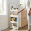 image:imageLavish Home 4Tier Storage Organizer Rack 215x5x40 White Spice Rack4Tier