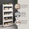 image:imageLavish Home 4Tier Storage Organizer Rack 215x5x40 White Spice Rack5Tier