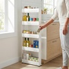 image:imageLavish Home 4Tier Storage Organizer Rack 215x5x40 White Spice Rack5Tier