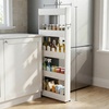 image:imageLavish Home 4Tier Storage Organizer Rack 215x5x40 White Spice Rack5Tier