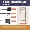 image:imageLavish Home 5Piece Fireplace Tools Set  Fire Tools for Fire Places Fire Pits and Woodstoves  IndoorOutdoor Fireplace Accessories with Poker Tongs Brush Shovel and Stand BlackBlack