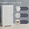 image:imageLavish Home Bathroom Cabinet  Freestanding Storage Organizer for Towels or Laundry Room  Adjustable Shelf and Shutter Style Door White