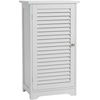 image:imageLavish Home Bathroom Cabinet  Freestanding Storage Organizer for Towels or Laundry Room  Adjustable Shelf and Shutter Style Door White