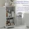 image:imageLavish Home Bathroom Cabinet  Freestanding Storage Organizer for Towels or Laundry Room  Adjustable Shelf and Shutter Style Door White