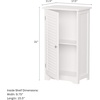 image:imageLavish Home Bathroom Cabinet  Freestanding Storage Organizer for Towels or Laundry Room  Adjustable Shelf and Shutter Style Door White