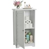 image:imageLavish Home Bathroom Cabinet  Freestanding Storage Organizer for Towels or Laundry Room  Adjustable Shelf and Shutter Style Door White