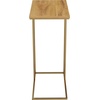 image:imageLavish Home CShaped End Table Marble Side Table with Gold Iron Frame 26 TallNatural