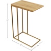 image:imageLavish Home CShaped End Table Marble Side Table with Gold Iron Frame 26 TallNatural