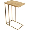 image:imageLavish Home CShaped End Table Marble Side Table with Gold Iron Frame 26 TallNatural