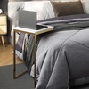 image:imageLavish Home CShaped End Table Marble Side Table with Gold Iron Frame 26 TallWhite