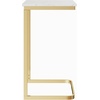 image:imageLavish Home CShaped End Table Marble Side Table with Gold Iron Frame 26 TallWhite