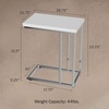 image:imageLavish Home CShaped Sofa Side Table  Modern End Table Laptop Tray or Compact Bedside Nightstand  Space Saving Furniture by Lavish Home WhiteSet of 2