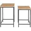 image:imageLavish Home Coffee Table Set WalnutBlack 3PieceSet 4120Set of 2