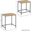 image:imageLavish Home Coffee Table Set WalnutBlack 3PieceSet 4120Set of 2