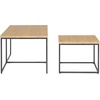 image:imageLavish Home Coffee Table Set WalnutBlack 3PieceSet 4120Set of 3