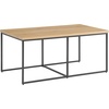 image:imageLavish Home Coffee Table Set WalnutBlack 3PieceSet 4120Set of 3