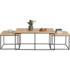image:imageLavish Home Coffee Table Set WalnutBlack 3PieceSet 4120Set of 3