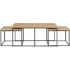 image:imageLavish Home Coffee Table Set WalnutBlack 3PieceSet 4120Set of 3