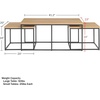 image:imageLavish Home Coffee Table Set WalnutBlack 3PieceSet 4120Set of 3
