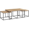 image:imageLavish Home Coffee Table Set WalnutBlack 3PieceSet 4120Set of 3