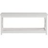 image:imageLavish Home Coffee Table with Storage Shelf White 3425 x 2125 x 145White