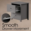image:imageLavish Home End 2 DrawersSofa Side Table Gray amp SilverSlate Gray