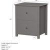 image:imageLavish Home End 2 DrawersSofa Side Table Gray amp SilverSlate Gray