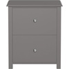 image:imageLavish Home End 2 DrawersSofa Side Table Gray amp SilverSlate Gray