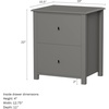 image:imageLavish Home End 2 DrawersSofa Side Table Gray amp SilverSlate Gray