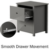 image:imageLavish Home End 2 DrawersSofa Side Table Gray amp SilverSlate Gray