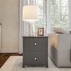 image:imageLavish Home End 2 DrawersSofa Side Table Gray amp SilverSlate Gray