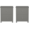 image:imageLavish Home End 2 DrawersSofa Side Table Gray amp SilverSlate Gray