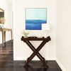 image:imageLavish Home End Folding Modern Minimalist Wooden Contemporary Side Table Multifunctional Portable Stylish Serving Snack or Lap Tray Suitable for Indoor and Outdoor Use  BROWNBrown